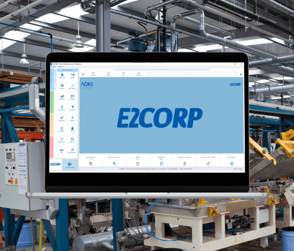 O E2Corp é um sistema ERP completo para indústrias