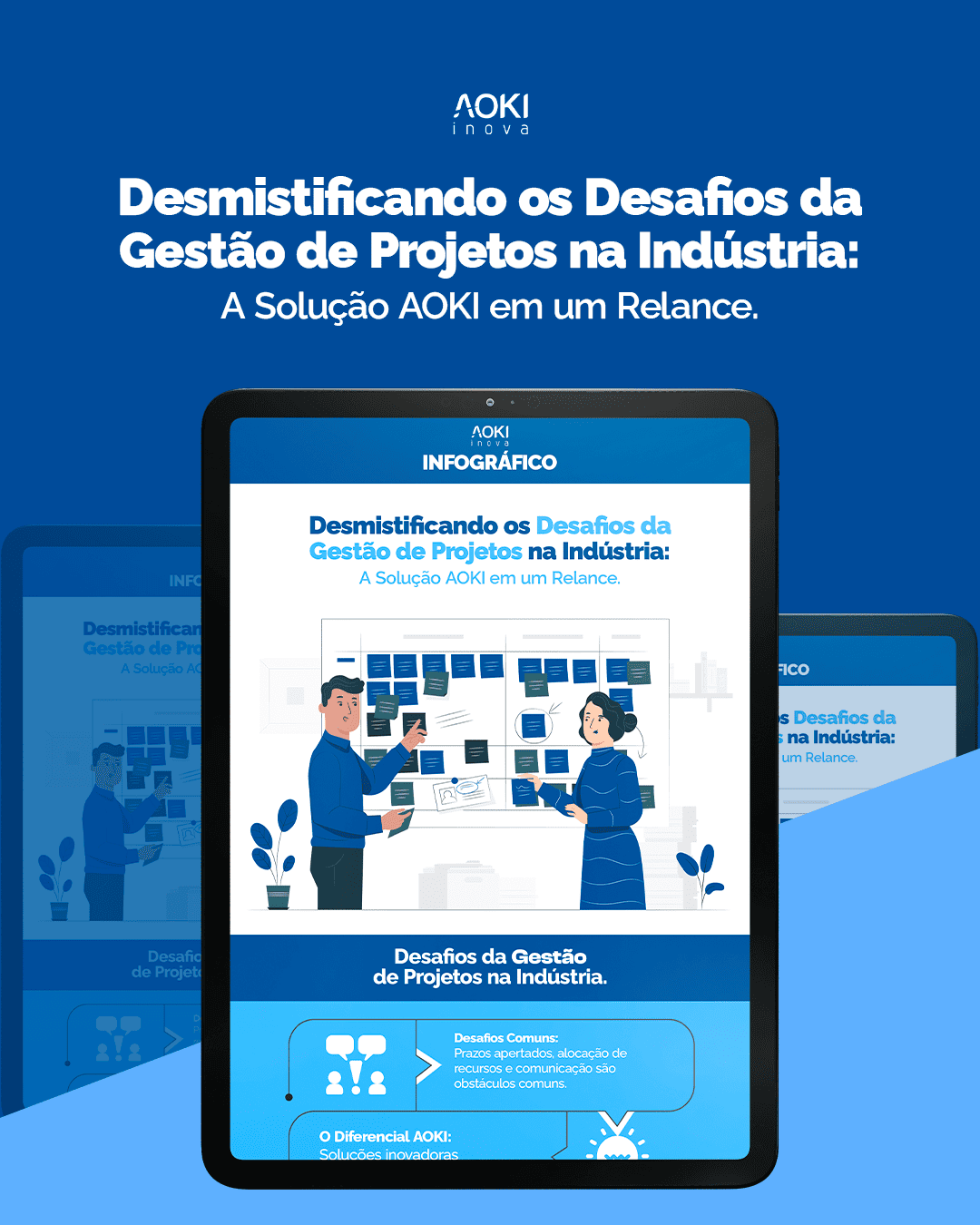 Desmistificando os desafios da gestão de projetos na indústria: A solução Aoki Inova em um relance.